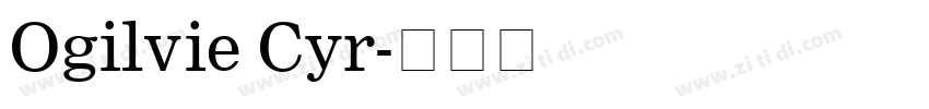 Ogilvie Cyr字体转换